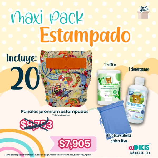 Maxi Pack Estampados Pañales Ecológicos