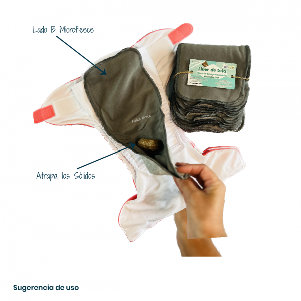 Uso de liners para pañales ecológicos