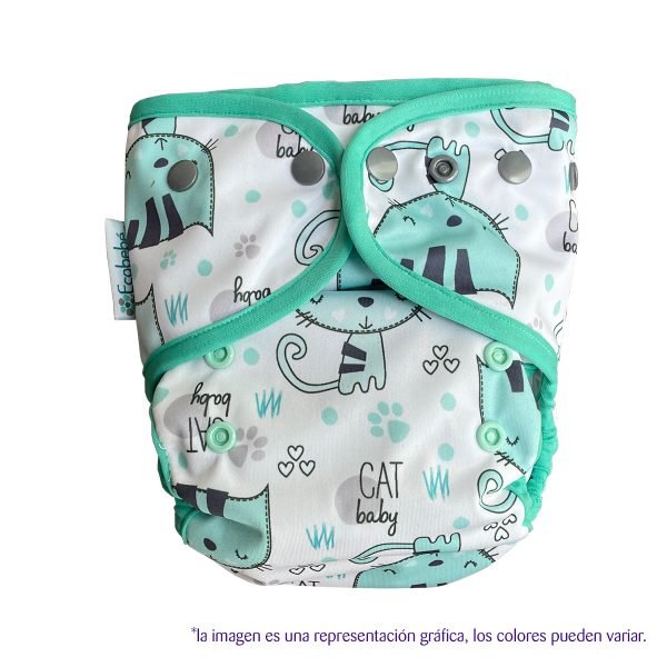 Ecobebé Pañal de Tela T2 Gatitos