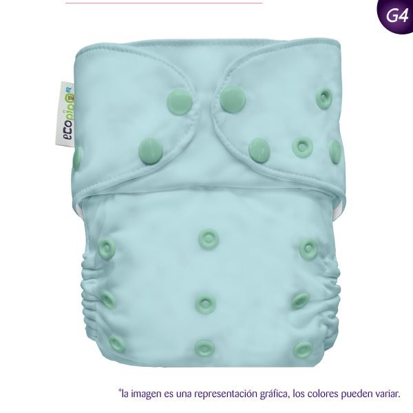 Pañal de Tela Ecopipo Turquesa Broches G4