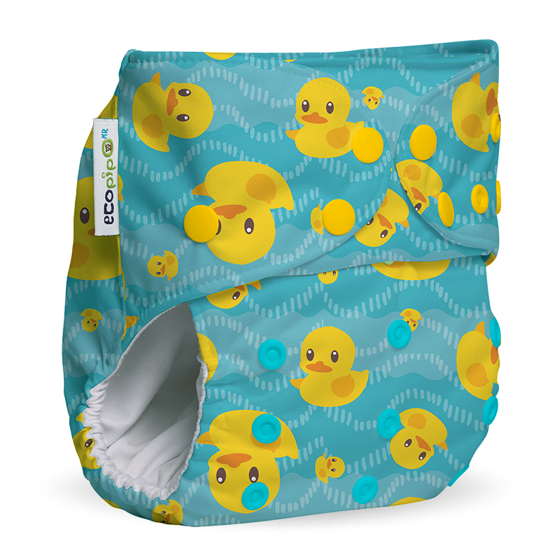 Pañal de Tela Ecopipo Patitos G4 Broches - Imagen 8